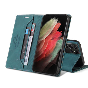 High Cortex Magnetic Card Phone Case For SAMSUNG S21 Ultra