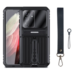 【Samsung S21 Series】Back Clip Bracket Waterproof Aluminum 360° Protective Phone Case