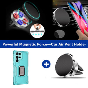 Contrast Color Ring Magnetic Holder Phone Case For SAMSUNG Galaxy S22Ultra