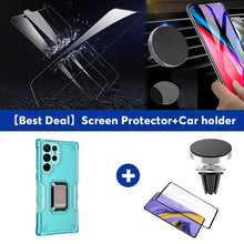 Load image into Gallery viewer, Contrast Color Ring Magnetic Holder Phone Case For SAMSUNG Galaxy S22Ultra