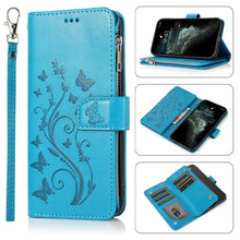 Load image into Gallery viewer, Luxury Zipper Leather Wallet Flip Multi Card Slots Cover Case For iPhone 12