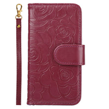 Load image into Gallery viewer, Camellia Embossed Flip Card Phone Case For Samsung Galaxy Note9
