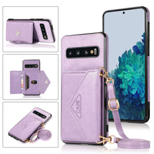 Load image into Gallery viewer, Triangle Crossbody Multifunctional Wallet Card Leather Case For Samsung S10Plus