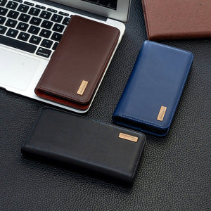 Calfskin Leather Flip  Wallet Case For Samsung S Series