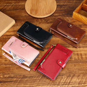 All New Multifunctional Zipper Wallet Leather Flip Case For SAMSUNG Galaxy A12