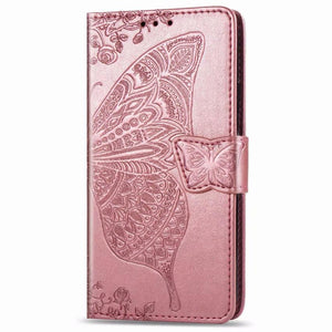 Luxury Embossed Butterfly Leather Wallet Flip Case For Samsung Galaxy S21 Series