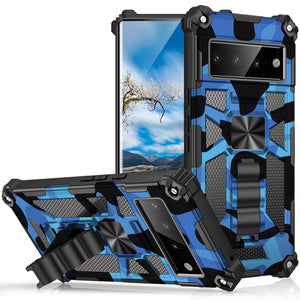 Camouflage New Luxury Armor Shockproof Case With Kickstand For Google Pixel 6Pro